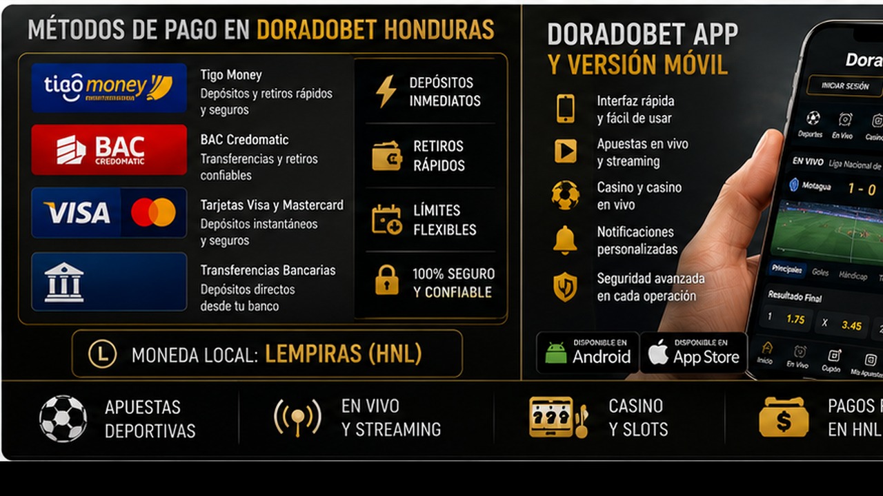 Doradobet Honduras bono pagos app móvil y seguridad